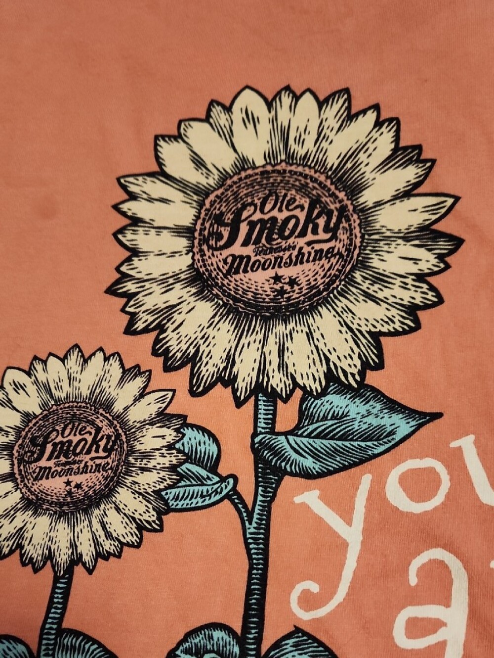 Womens Orange Graphic Tee - Picture 5 of 5